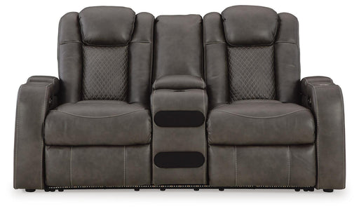 Fyne-Dyme Power Reclining Loveseat with Console - Furniture 2 Go- FL