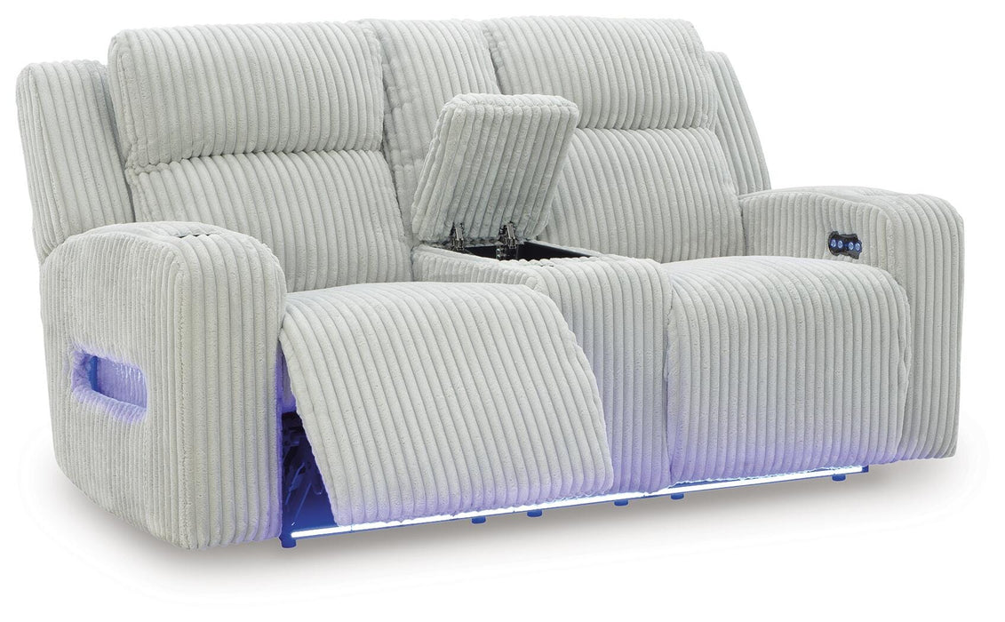 Forest Lake Power Reclining Loveseat with Console - Furniture 2 Go- FL
