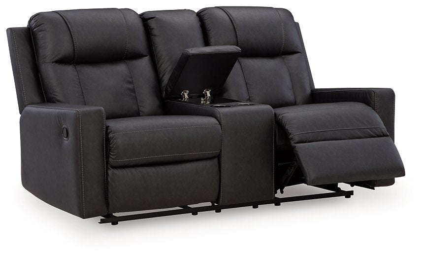 Mackmenville Reclining Loveseat with Console - Furniture 2 Go- FL