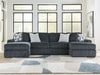 Midnight-Madness Double Chaise 3-Piece Sectional - Furniture 2 Go- FL
