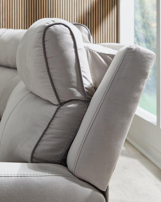 Social Pointe Reclining Sectional with Storage Console