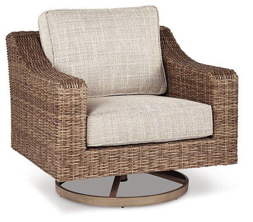 Beachcroft Outdoor Swivel Lounge with Cushion - Furniture 2 Go- FL