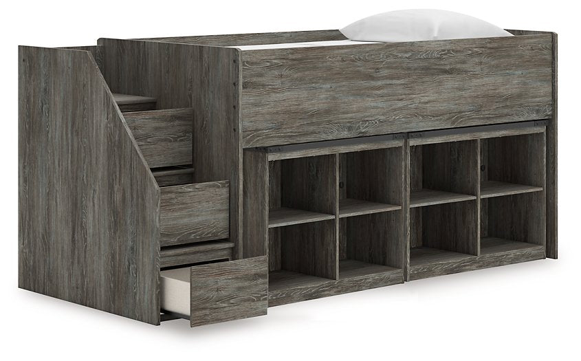 Frandern Loft Bed with Bookcase Storage - Furniture 2 Go- FL