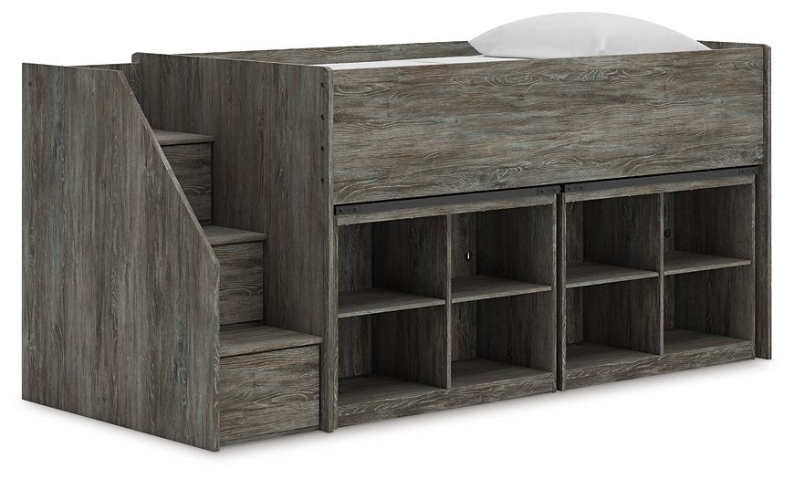 Frandern Loft Bed with Bookcase Storage - Furniture 2 Go- FL