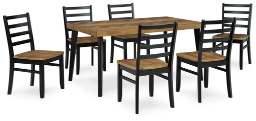 Blondon Dining Table and 6 Chairs (Set of 7) - Furniture 2 Go- FL