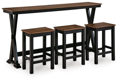 Wildenauer Counter Height Dining Table and 3 Barstools Set - Furniture 2 Go- FL