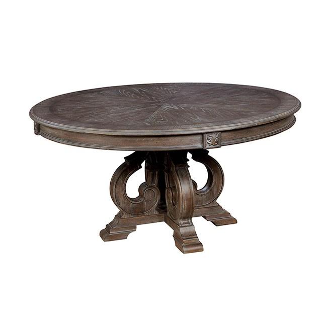 Arcadia Rustic Natural Tone Round Dining Table - Furniture 2 Go- FL