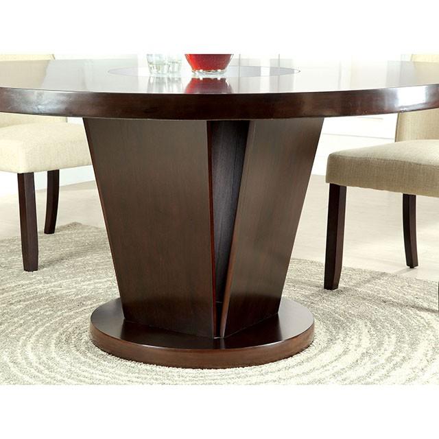 Cimma Espresso Round Dining Table - Furniture 2 Go- FL