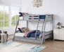 Emilee Twin/Full Bunk Bed White, Grey, Espresso, & Black - Furniture 2 Go- FL