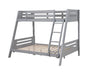 Emilee Twin/Full Bunk Bed White, Grey, Espresso, & Black - Furniture 2 Go- FL