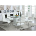 Eva White/Clear Dining Table - Furniture 2 Go- FL