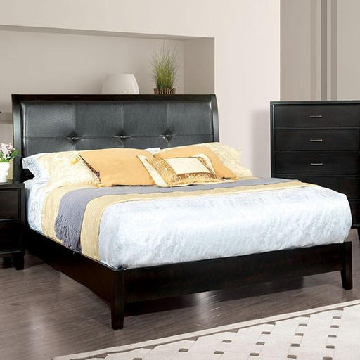 Enrico Full Queen Bed Brown, Black, & Cherry - Furniture 2 Go- FL