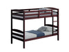 Finsbury Twin Twin Bunk Bed Espresso, Grey & White - Furniture 2 Go- FL