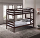 Finsbury Twin Twin Bunk Bed Espresso, Grey & White - Furniture 2 Go- FL