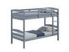 Finsbury Twin Twin Bunk Bed Espresso, Grey & White - Furniture 2 Go- FL