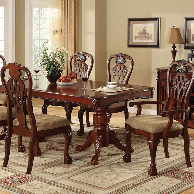 GEORGETOWN Antique Cherry Dining Table w/ Double Pedestals - Furniture 2 Go- FL