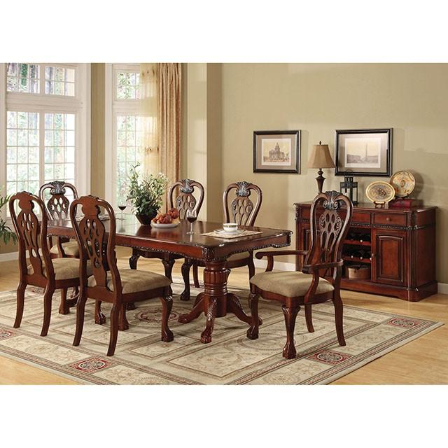 GEORGETOWN Antique Cherry Dining Table w/ Double Pedestals - Furniture 2 Go- FL