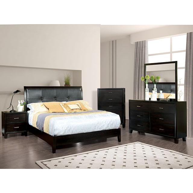 Enrico Full Queen Bed Brown, Black, & Cherry - Furniture 2 Go- FL