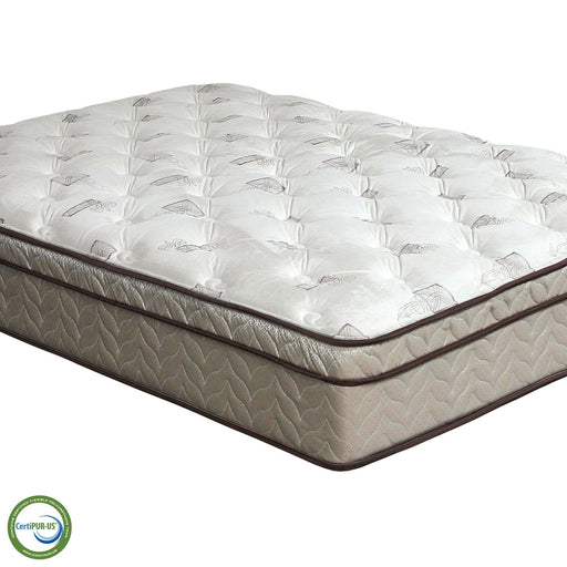 Lilium White/Brown 13" Euro Pillow Top Mattress, Cal.King - Furniture 2 Go- FL