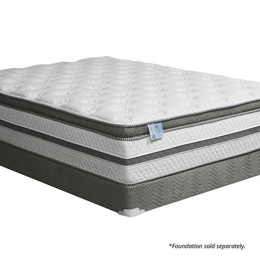 SIDDALEE White/Gray 16" Euro Pillow Top Mattress, Queen - Furniture 2 Go- FL