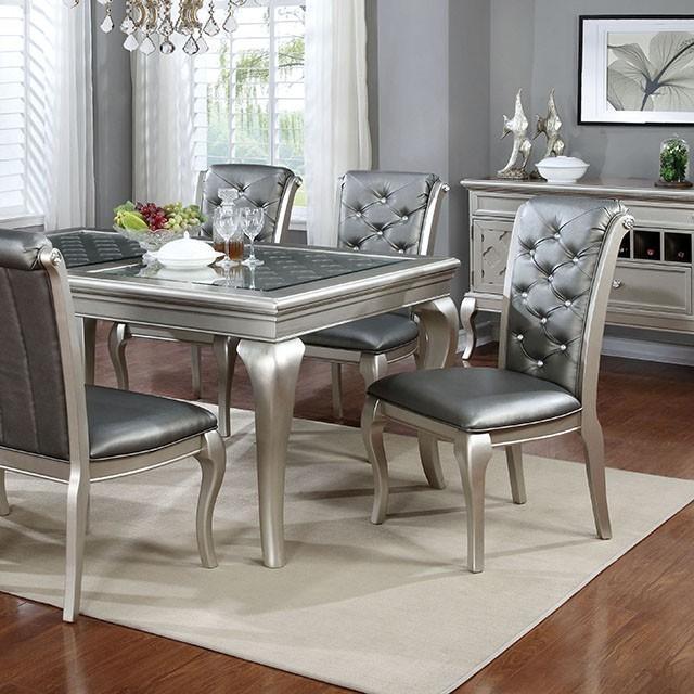 Amina Champagne Dining Table - Furniture 2 Go- FL