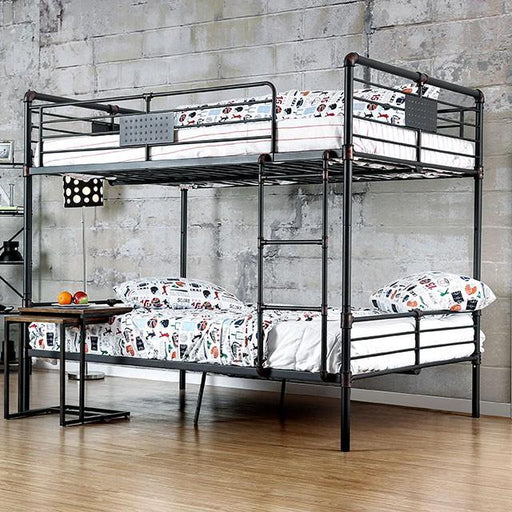 Olga I Antique Black Full/Full Bunk Bed - Furniture 2 Go- FL