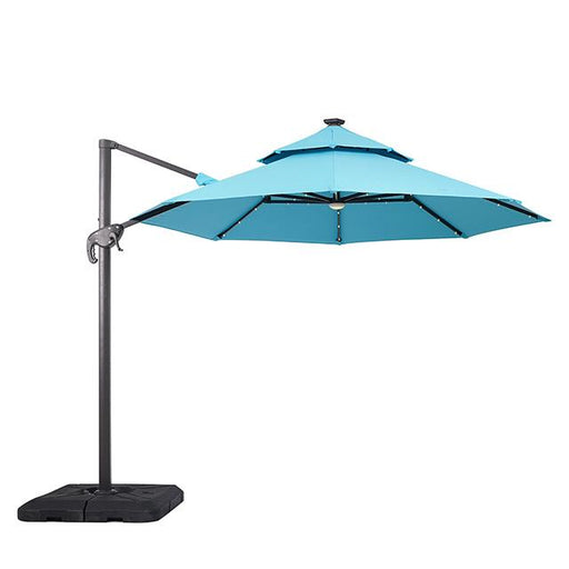 Nuti 10 Ft Round Umbrella w/ LED Light + 37" Large Base image