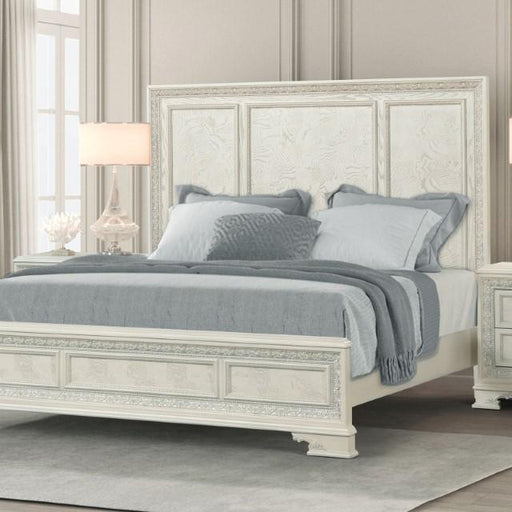 Stella Mia 4 Pc 5 Pc Queen Bedroom Set White - Furniture 2 Go- FL