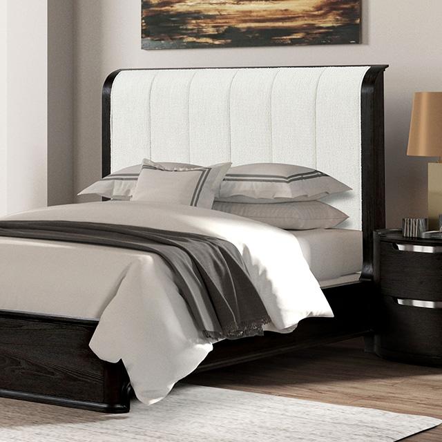 Osterley Queen & E.King Bed Grey & Black - Furniture 2 Go- FL