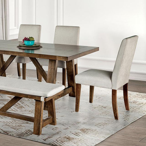 Losone Dining Table Set with Bench Rustic - Furniture 2 Go- FL