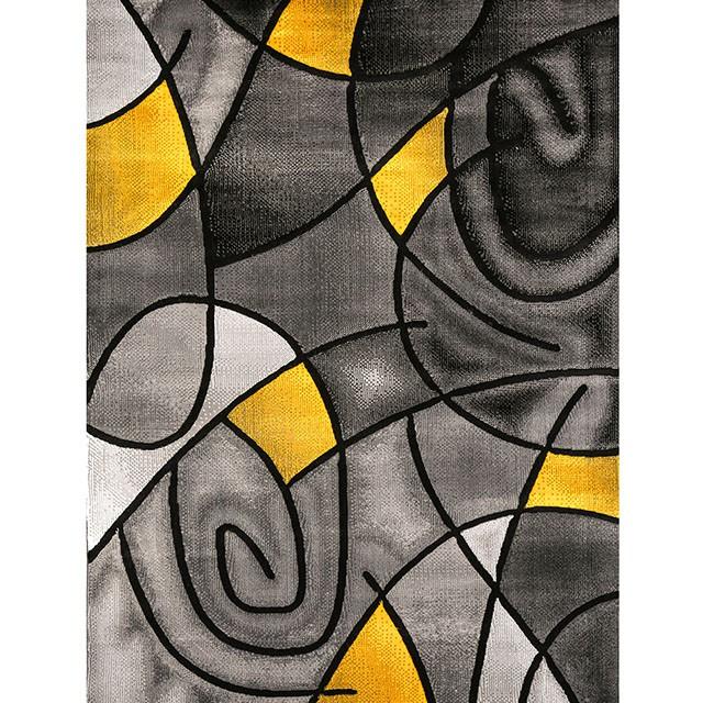Sivas Charcoal Yellow 8' X 10' Area Rug - Furniture 2 Go- FL