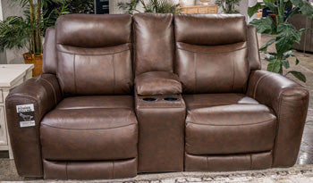 Gravier Power Reclining Loveseat with Console - Furniture 2 Go- FL