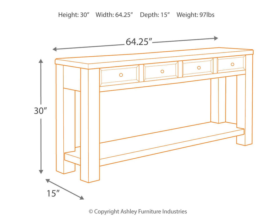 Gavelston Sofa/Console Table - Furniture 2 Go- FL