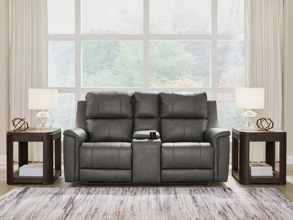 Bleckley Power Reclining Loveseat with Console - Furniture 2 Go- FL