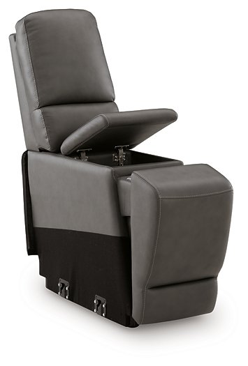 5Z - Pittson Power Reclining Sectional Loveseat with Console - Furniture 2 Go- FL