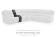 5Z - Pittson Power Reclining Sectional Loveseat with Console - Furniture 2 Go- FL