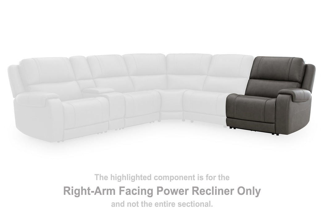 5Z - Pittson Power Reclining Sectional Loveseat - Furniture 2 Go- FL
