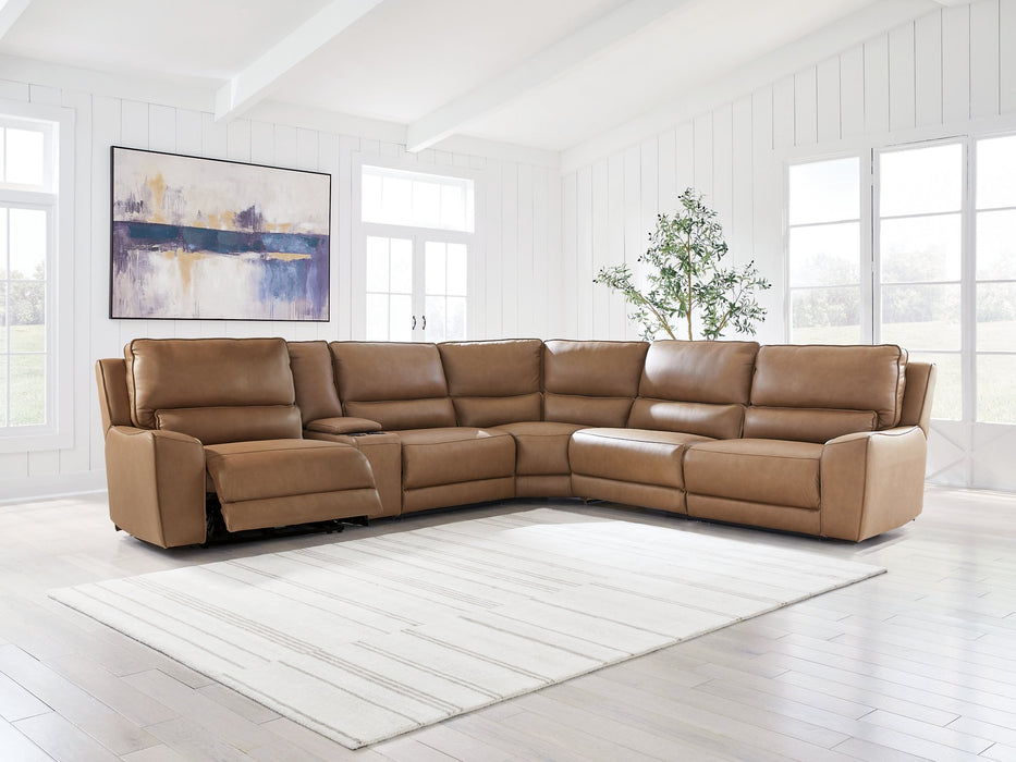 DeepWakes Reclining Sectional with Storage Console - Furniture 2 Go- FL