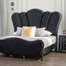 Melodi Parc E.King & Queen Bed Black & Silver - Furniture 2 Go- FL