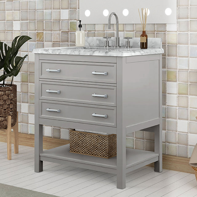 Reston Vanity with Top/ Sink - Furniture 2 Go- FL